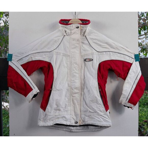 FIVE SEASONS Ski Snow Winter Jacket Women's White Red Size 38 - Picture 1 of 8